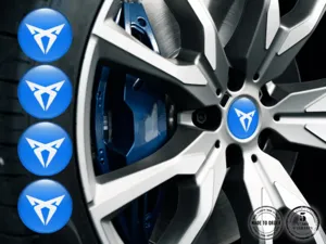 Seat Cupra Radaufkleber Version Gewölbte Harzlabels
